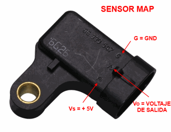 Terminales del sensor MAP