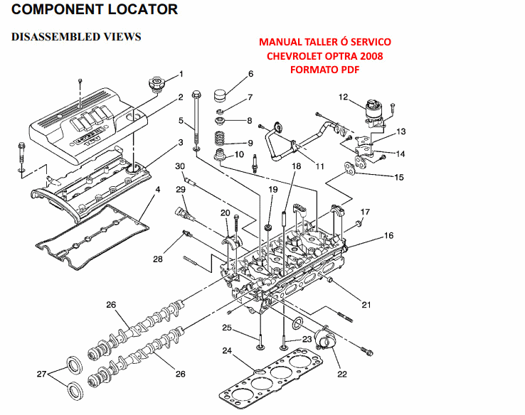 Manual de Taller ó Servicio Chevrolet Optra modelo 2008